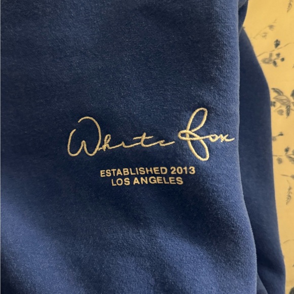 White Fox Royal Blue Sweatshirt with Embroidered Logo - Picture 2 of 5